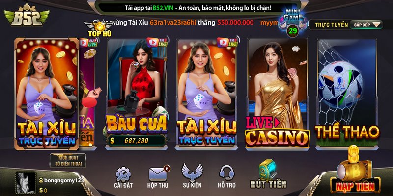 Casino B52 được biết đến là một sảnh game giải trí đầy hấp dẫn và lôi cuốn